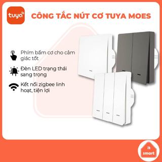  Công tắc nút cơ thông minh Tuya Moes Flame kết nối Wifi Matter Zigbee,zigbee không dây nguội,hẹn giờ 