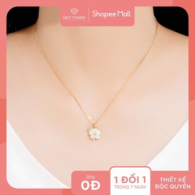 Dây Chuyền Vàng Tây DCPTB386 Thiết Kế Bông Hoa 5 Cánh Huy Thanh Jewelry