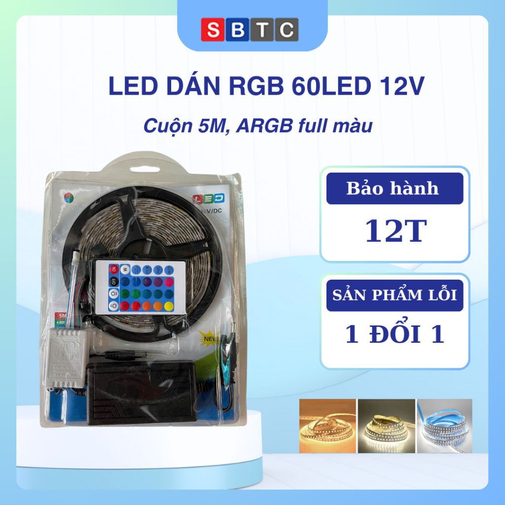 Led Dán RGB 60Led 12V Full Màu
