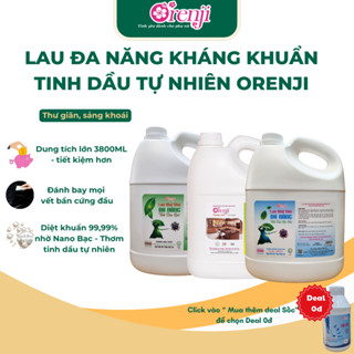 Nước lau bếp, tủ lạnh, bàn ăn, lau kính, xịt phòng đa năng Orenji tinh dầu cam / quế / bạc hà 3,8l