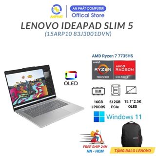 Laptop Lenovo IdeaPad Slim 5 OLED 15ARP10 83J3001DVN (MD Ryzen 7 7735HS | 16GB | 512GB | 15.1 WQXGA OLED | Win11)