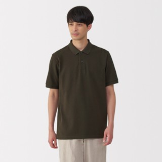 Áo Polo Nam Vải Pique Washed Tay Ngắn MUJI