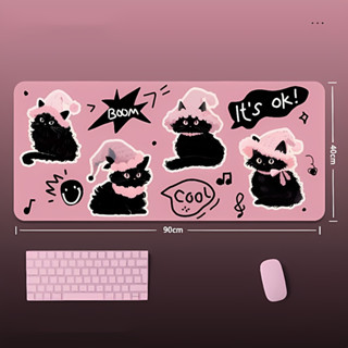 Tấm lót chuột cỡ lớn hình mèo đen sang chảnh độc lạ, mẫu mới nhất 2026