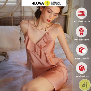  Váy ngủ 2 dây 4LOVA chất lụa Latin cao cấp mềm mại quyến rũ - Váy ngủ Peony - EVA0159 