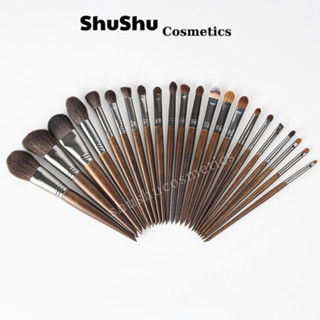 【OVW Bộ Cọ 22 Cây Lông Tự Nhiên Mềm Mại Cán Gỗ Trang Điểm Chuyên Nghiệp Và Cá Nhân SHUSHU COSMETICS