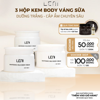 [Tặng 1 Tẩy TBC] Combo 3 Hộp Kem Body Váng Sữa LENI Whitening Milk Cream Mai Phương Bùi - Hộp 180g