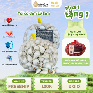  Đặc sản Tỏi cô đơn chính gốc Lý Sơn đã làm sạch phơi khô – Vương Quốc Tỏi Quảng Ngãi túi 500g 