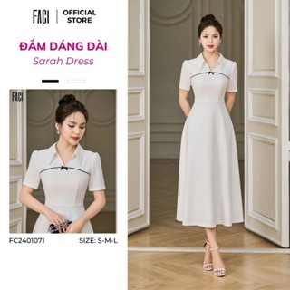 Đầm Công Sở Dáng Dài FACI Lanie Dress, Chất Liệu Visco Thái Cao Cấp Dáng A Xoè Sang Trọng FC240107