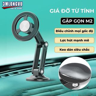Giá đỡ điện thoại ô tô nam châm REX M2 dán taplo xoay 360 độ siêu chắc chắn