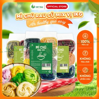  Mì Chũ Rau Củ Ngũ Sắc Organic Mix Vị NGON - SẠCH Tốt Cho Sức Khoẻ Việt Thái Organic  Gói 1Kg  