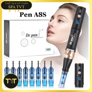 Máy Phi Kim Dr Pen A6S A8S Tích Điện, Cấy Tảo Cấy Phấn, Chăm Sóc Da Mặt, Tặng 2 Đầu Kim, BH 12 Tháng