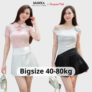 Chân váy nữ MAKKA chân váy xếp ly nhỏ dáng ngắn phối nơ xinh xắn chất liệu cao cấp chéo Hàn 5012