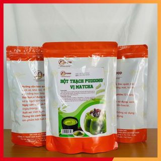 gói 100gr pudding vị matcha mẫu dùng thử thơm ngon