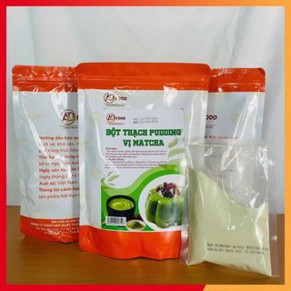 gói 100gr pudding vị matcha mẫu dùng thử thơm ngon
