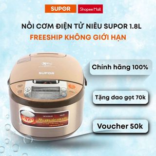 Nồi cơm điện Niêu điện tử kèm vỉ hấp Supor 1.8L CFXB50FC33VN-75 bảo hành 12 tháng 1 đổi 1 trong 15 ngày.