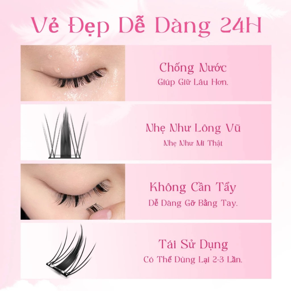 Ảnh 5 của Hộp lông mi giả FOCALLURE 3D thuần chay, không độc hại, mềm mại và tự nhiên, không thấm nước