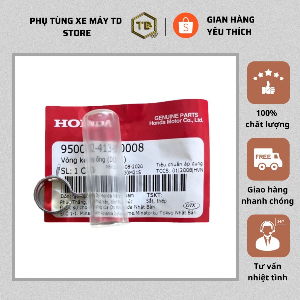 Ống Ngưng Bầu Lọc Gió Dream Hàng Zin Honda [ Chính Hãng ]- Ống Xả Cặn Pô Xe Dream Lắp Dream Thái Dre
