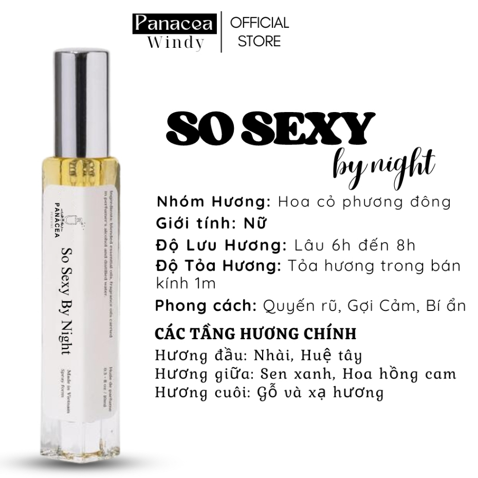 [GOOD & SEXY] Nước Hoa Nữ PANACEA 10ml Thơm Mát Good Girl Ngọt Ngào, Dịu Dàng và So Sexy By Night Bí Ẩn, Quyến Rũ | BigBuy360 - bigbuy360.vn