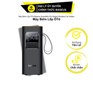 Máy Bơm Lốp ÔTô Baseus SuperMini Pro Series Wireless Car Inflator Cluster Black