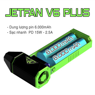 QUẠT THỔI CẦM TAY SIÊU MẠNH V6 PLUS - 4 CẤP ĐỘ GIÓ - CÓ BÁO PIN - 130.000 VÒNG/PHÚT/ DL PIN 6.000mAH