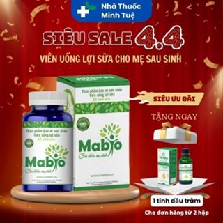 Viên Uống Lợi Sữa Mabio Chính Hãng Dành Cho Các Mẹ Sau Sinh Hộp 60 Viên