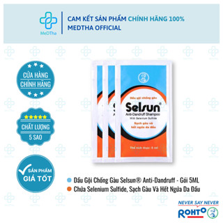  Dầu Gội Selsun - Chống Gàu Giúp Làm Sạch Gàu Giảm Ngứa Da Đầu Chứa Selenium Sulfide  Gói 5ML  
