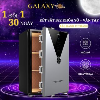 Két Sắt Vân Tay GALAXY Két Sắt Điện Tử Màu xám, Mở Khóa Vân Tay Sinh Trắc Học - Bảo Mật Thông Minh KT: 60x40x36cm - B22