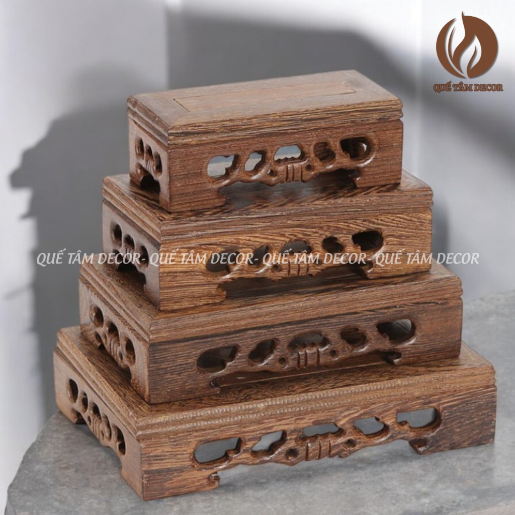 Đôn gỗ chữ nhật ,vuông  đế gỗ trang trí tượng phật bàn thờ mini tượng thần tài bàn làm việc văn phòn