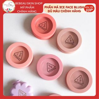 Phấn Má Hồng 3CE Face Blush Delectable Fools In Love Mono Pink Rose Beige Pure Cake - Bebeau