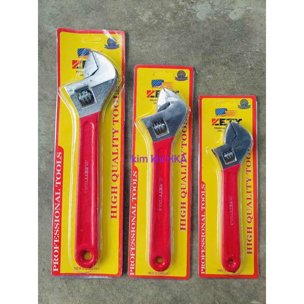 (Hàng Vỉ) Mỏ lết YETl, Mỏ lết 8 inch, 10 inch, 12 inch tay cầm đỏ chắc chắn