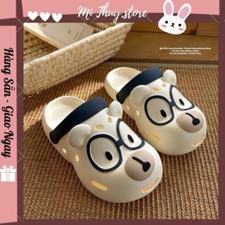 Dép sục dép lê dép cute dép mẫu mới 2025 dép sục GẤU ĐEO KÍNH