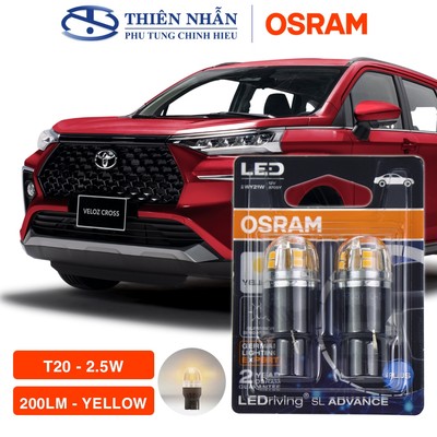Bóng đèn Led Osram T20 tín hiệu, báo rẽ, demi, định vị, lùi, biển số,.. siêu sáng vàng 9705Y 2.5W