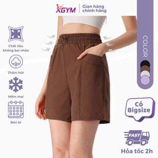 Quần short ngố đùi dáng lửng thể thao nữ cao cấp tập gym,chạy bộ,đạp xe, cầu lông, tennis XGYM X8815