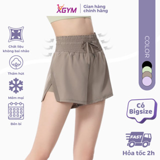 Quần short đùi 2 lớp thể thao nữ cao cấp tập gym, yoga, chạy bộ, đạp xe, cầu lông, tennis XGYM X9026