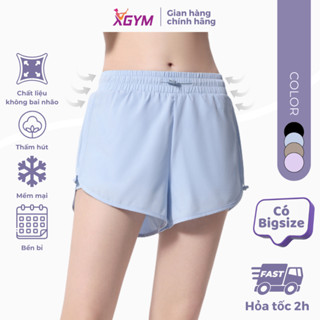 Quần short đùi 2 lớp thể thao nữ cao cấp tập gym, yoga, chạy bộ, đạp xe, cầu lông, tennis XGYM X9027