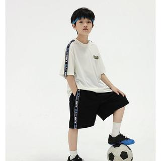  MOJI KIDS BỘ QUẦN ÁO THUN HỌA TIẾT VAI ÁO VÀ HÔNG QUẦN PHONG CÁCH THỂ THAO CHẤT MỀM MÁT NĂNG ĐỘNG CHO BÉ TRAI 