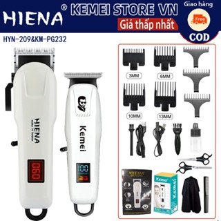 Hiena Cắt Tóc LCD Chuyên Nghiệp Điện Cắt Tóc Cho Nam Tông Đơ Không Dây Sạc Máy Cạo Râu Dao Cạo Không Dây HYN-209 & PG232
