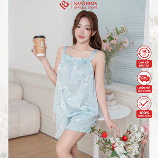 Đồ Ngủ Bộ Hai Dây Mặc Nhà SANDBOX Chất Liệu Lụa Cao Cấp, Thiết Kế Trẻ Trung,Mặc Thoải Mái BHL25002