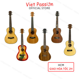 Đàn ukulele size 23inch Concert gỗ chất lượng có chốt đàn, âm thanh chuẩn cho người mới bắt đầu Viet Passion HCM