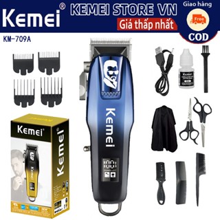 Kemei KM-709A Điện Công Suất Cao Cắt Tóc LCD Hiển Thị Kỹ Thuật Số Tông Đơ Cho Dày Đặc Họa Tiết Tóc Mịn