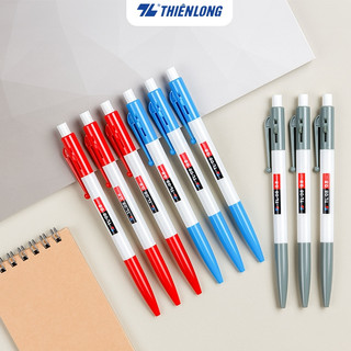  Combo 5 10 20 Bút bi Thiên Long TL-08 - Viết bi ngòi 0.8mm mực xanh đỏ đen thiết kế tối giản dễ sử dụng dạng bấm cò 