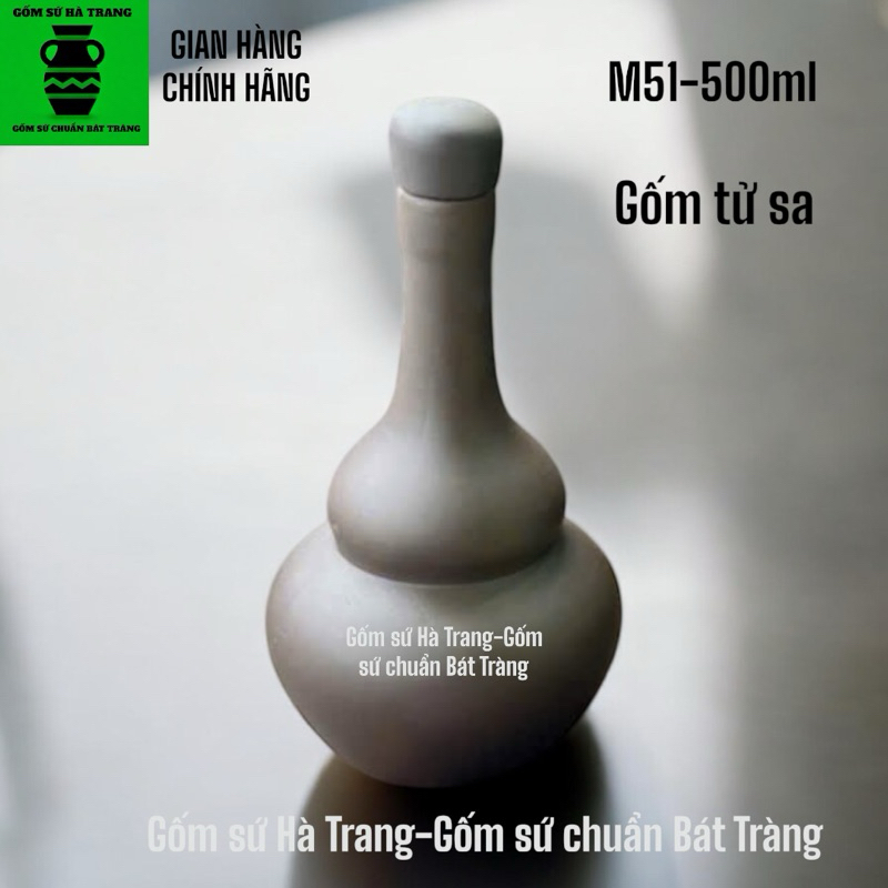 Nậm tử sa Bát Tràng 500ml