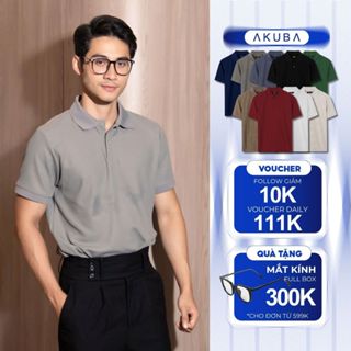 Áo Thun Cổ Polo AKUBA Form Slimfit Chất Vải Cotton Mềm Mịn Thoáng Khí Thoáng Mát | 01HE1055
