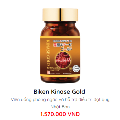Biken Kinase Gold - Viên uống hỗ trợ phòng ngừa và hỗ trợ đột quỵ Nhật Bản