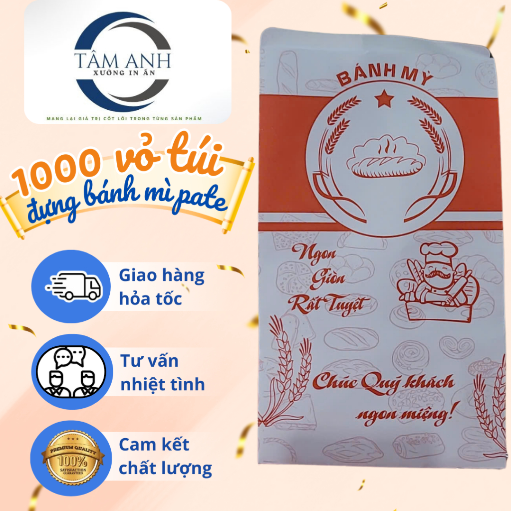 Combo 1000 túi đựng bánh mì pate giá rẻ - đảm bảo an toàn và chất lượng