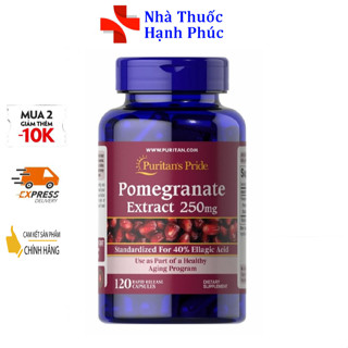 Viên Uống Tinh Chất Lựu Sáng Da Puritan’s Pride Pomegranate Extract - Trắng sáng tự nhiên