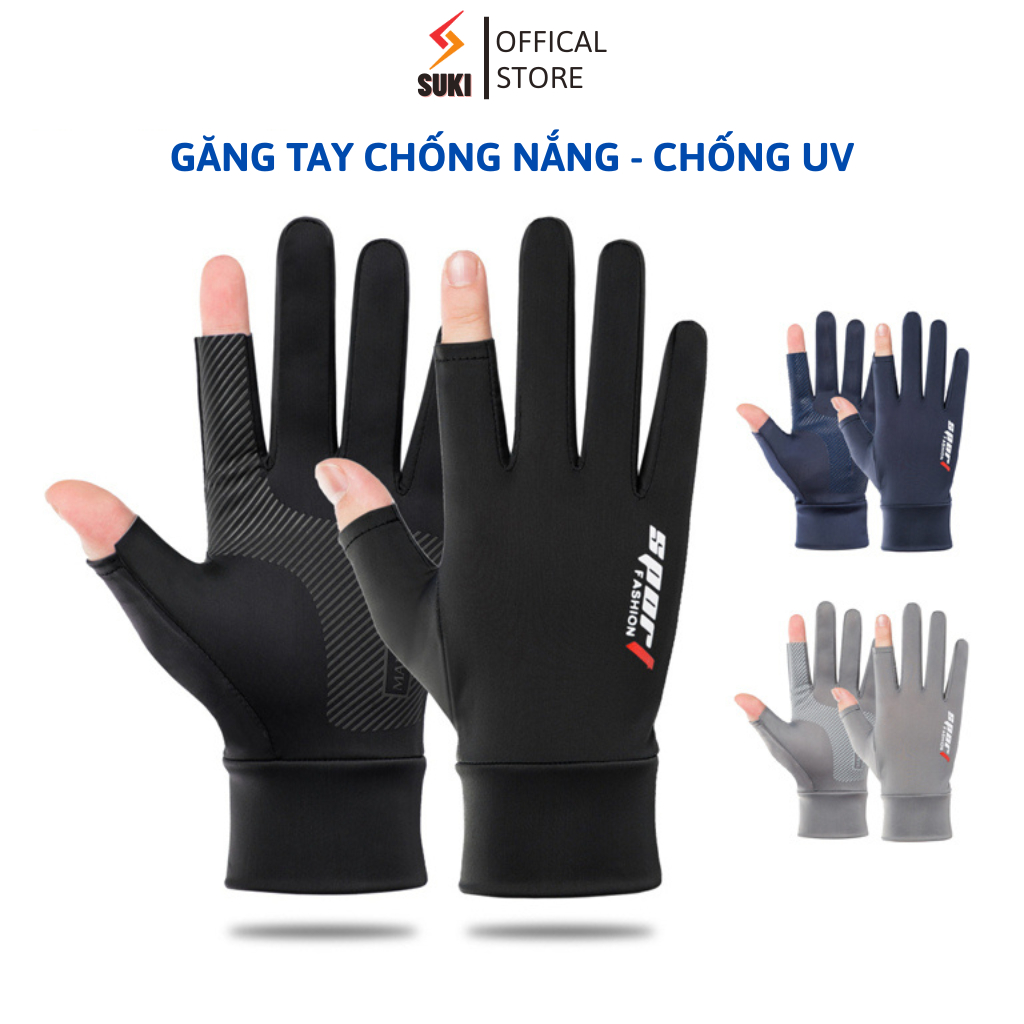 Găng Tay Hở 2 Ngón Chống Nắng - Bao Tay Đi Xe Máy, Có Thể Sử Dụng Cảm Ứng Điện Thoại