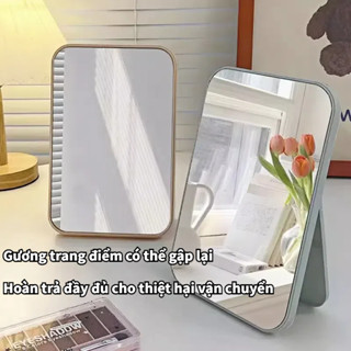 Gương trang điểm để bàn có thể gập lại,Gương cầm tay mini siêu dễ thương,Không dễ để phá vỡ
