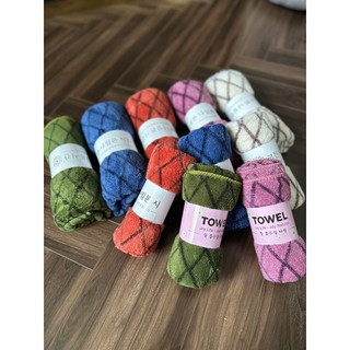 Khăn mặt lông cừu, màu trơn, KT 30x50