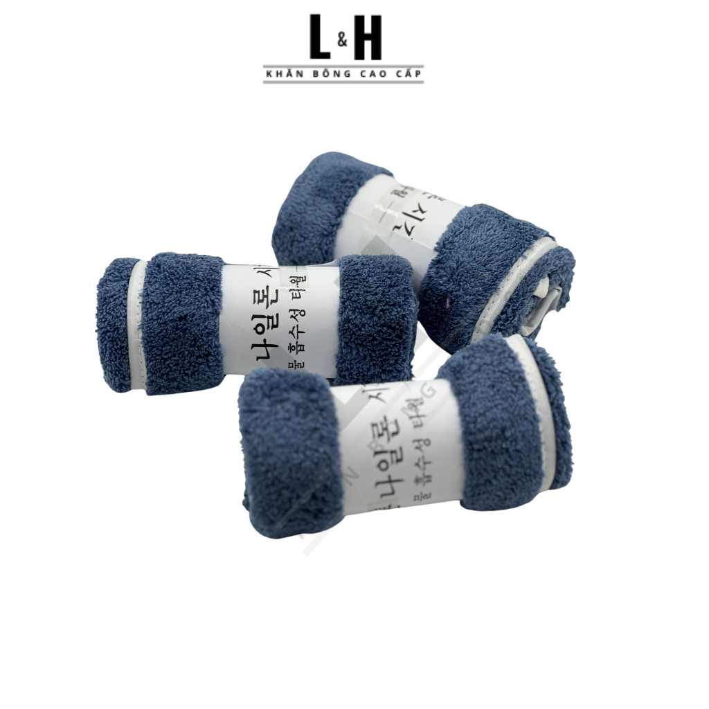 Khăn mặt lông cừu, màu trơn, KT 30x50